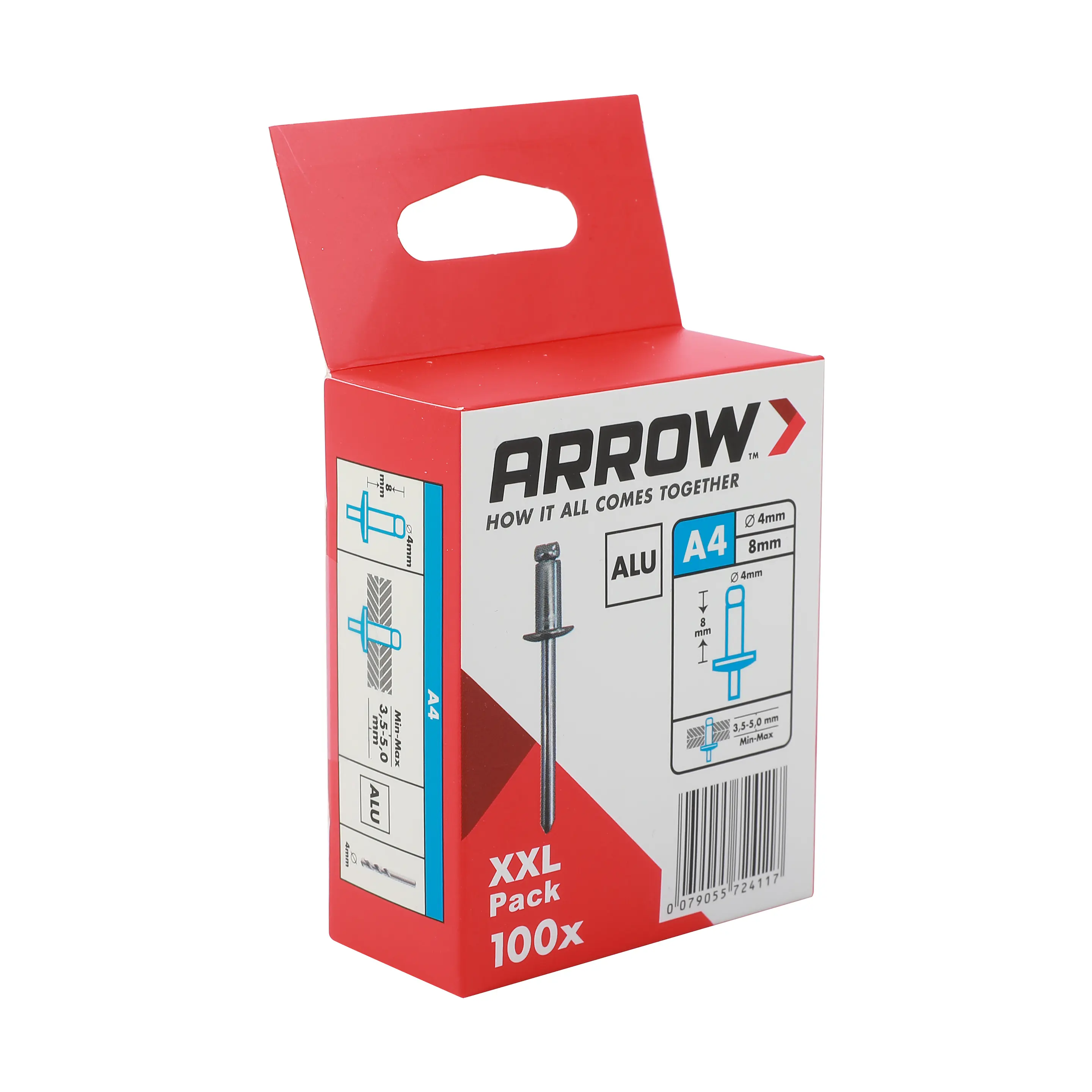 Arrow Blindniete Typ A3 Ø 4 x 8 mm Aluminium 100 Stück