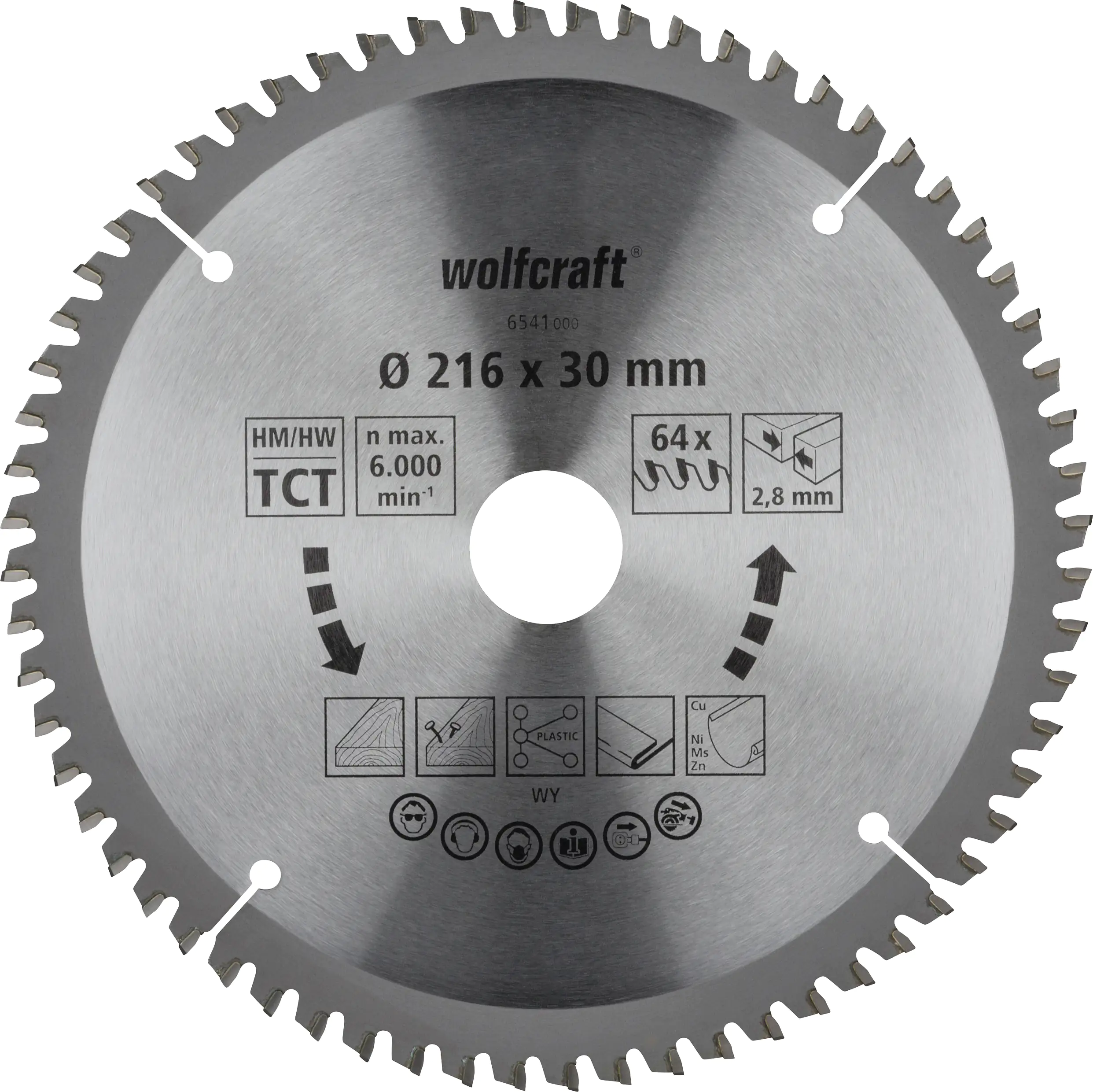 Wolfcraft Kapp- und Gehrungssägeblatt HM Serie lila 216 mm Wolfcraft Kapp- und Gehrungssägeblatt HM Serie lila 216 mm