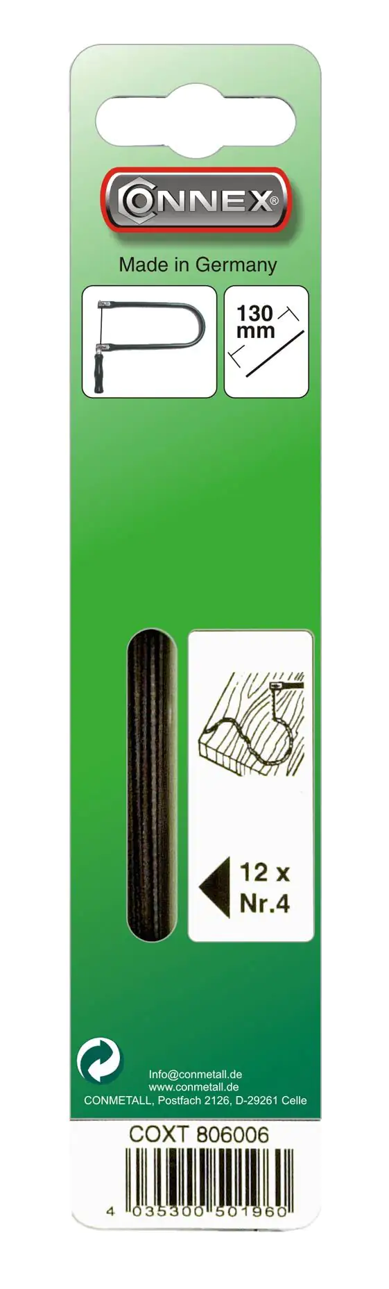 Laubsägeblatt Taifun für Holz Größe 1 – 12 Stück