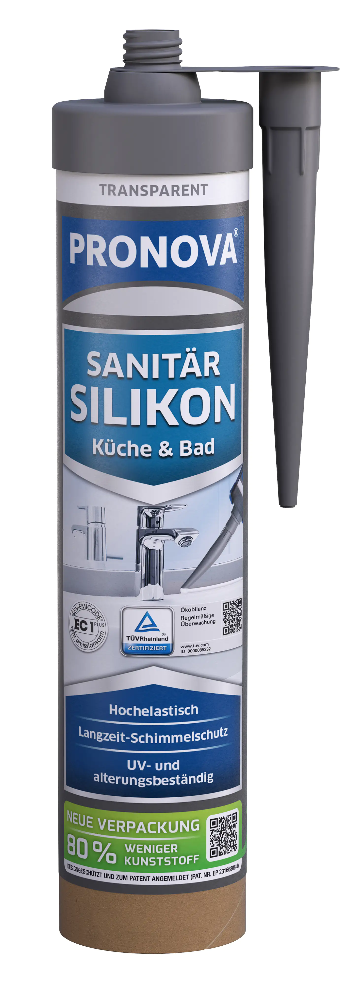PRONOVA ECO Sanitär Silikon 280 ml transparent