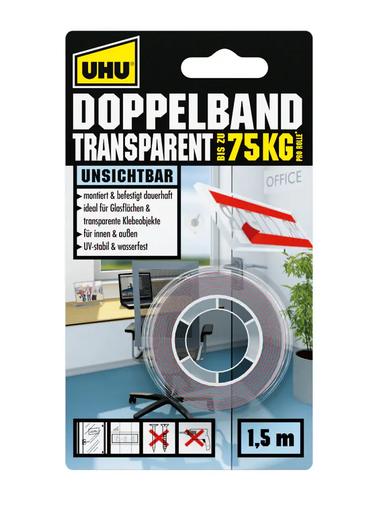 UHU Doppelband transparent 1,5 m UHU Doppelband transparent 1,5 m