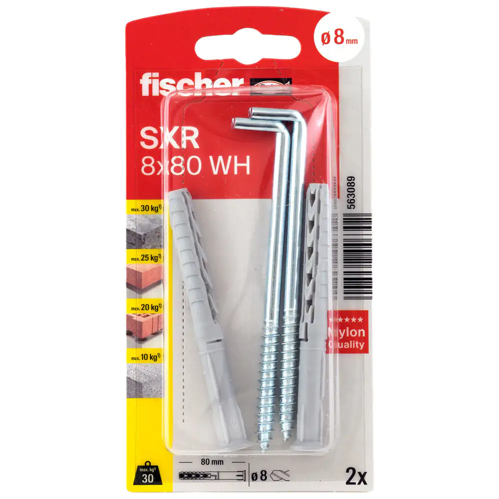 Fischer Langschaftsdübel SXR 8.0 x 80 mm - 2 Stück Fischer Langschaftsdübel SXR 8.0 x 80 mm - 2 Stück