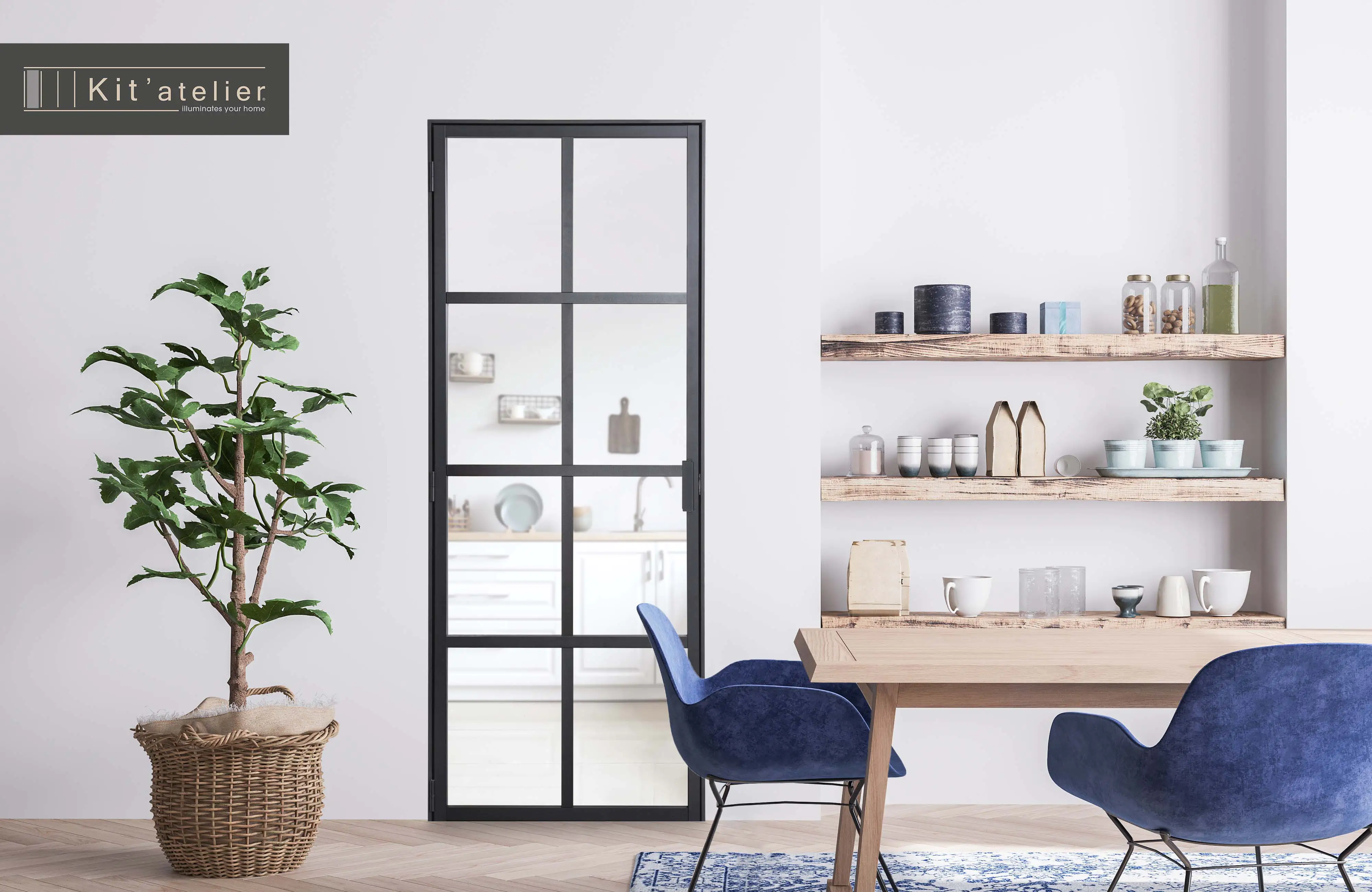 Glastür Orangerie 88 x 200,5 cm DIN links (Türmaß 83x197,2 cm)