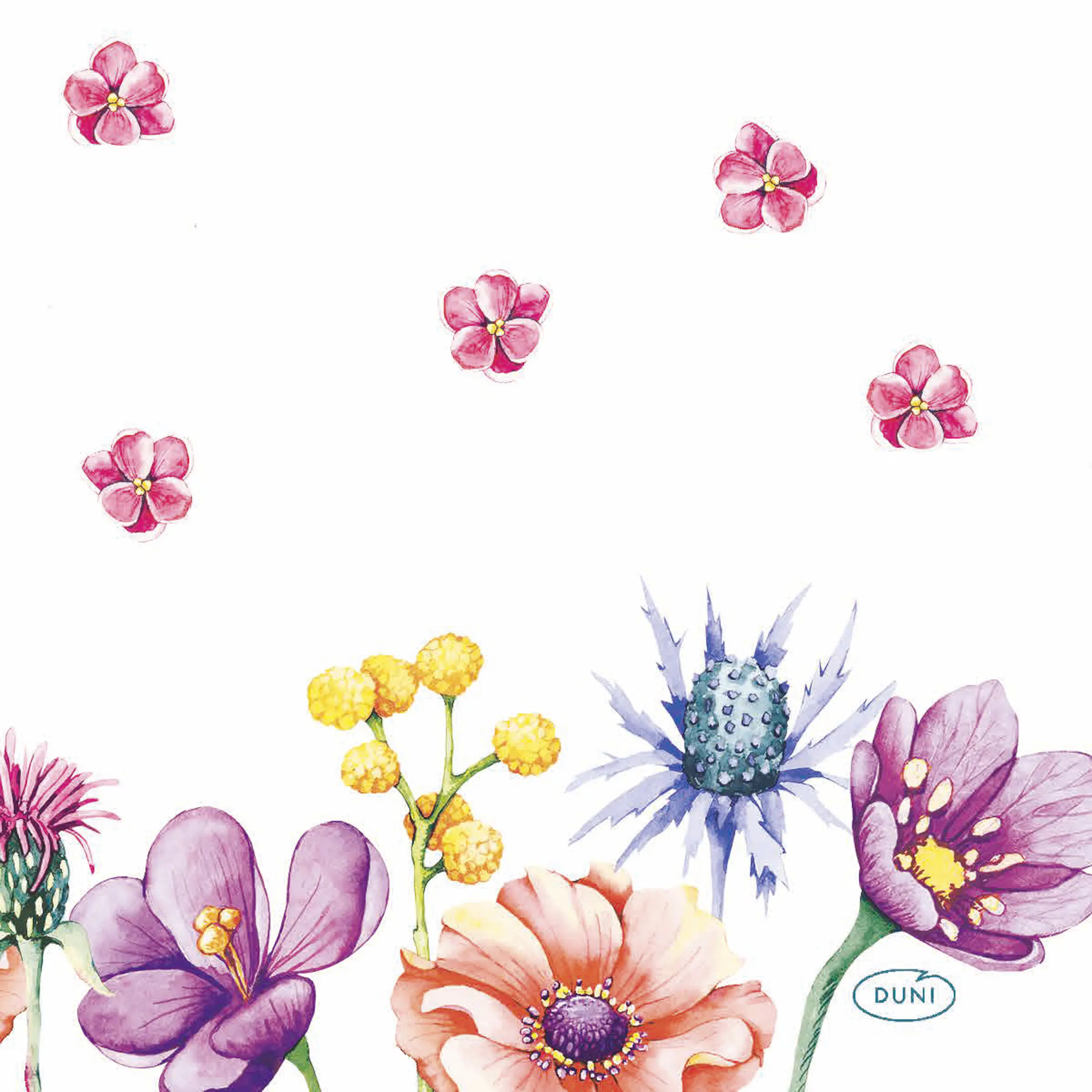 Duni Servietten Blümchen 24 x 24 cm - 20er Pack