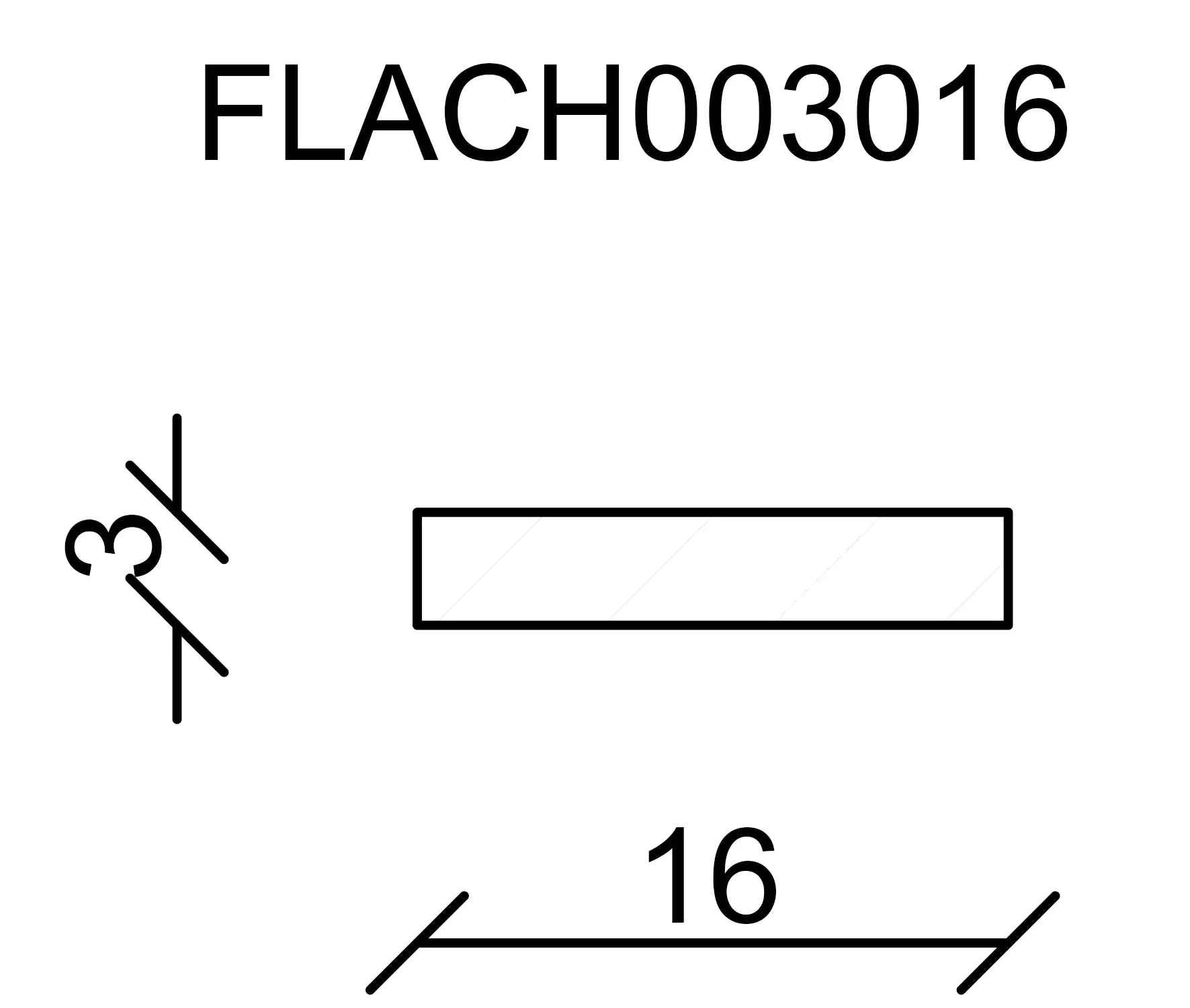 FN Neuhofer Flachleiste 95 cm 16 x 3 mm Buche