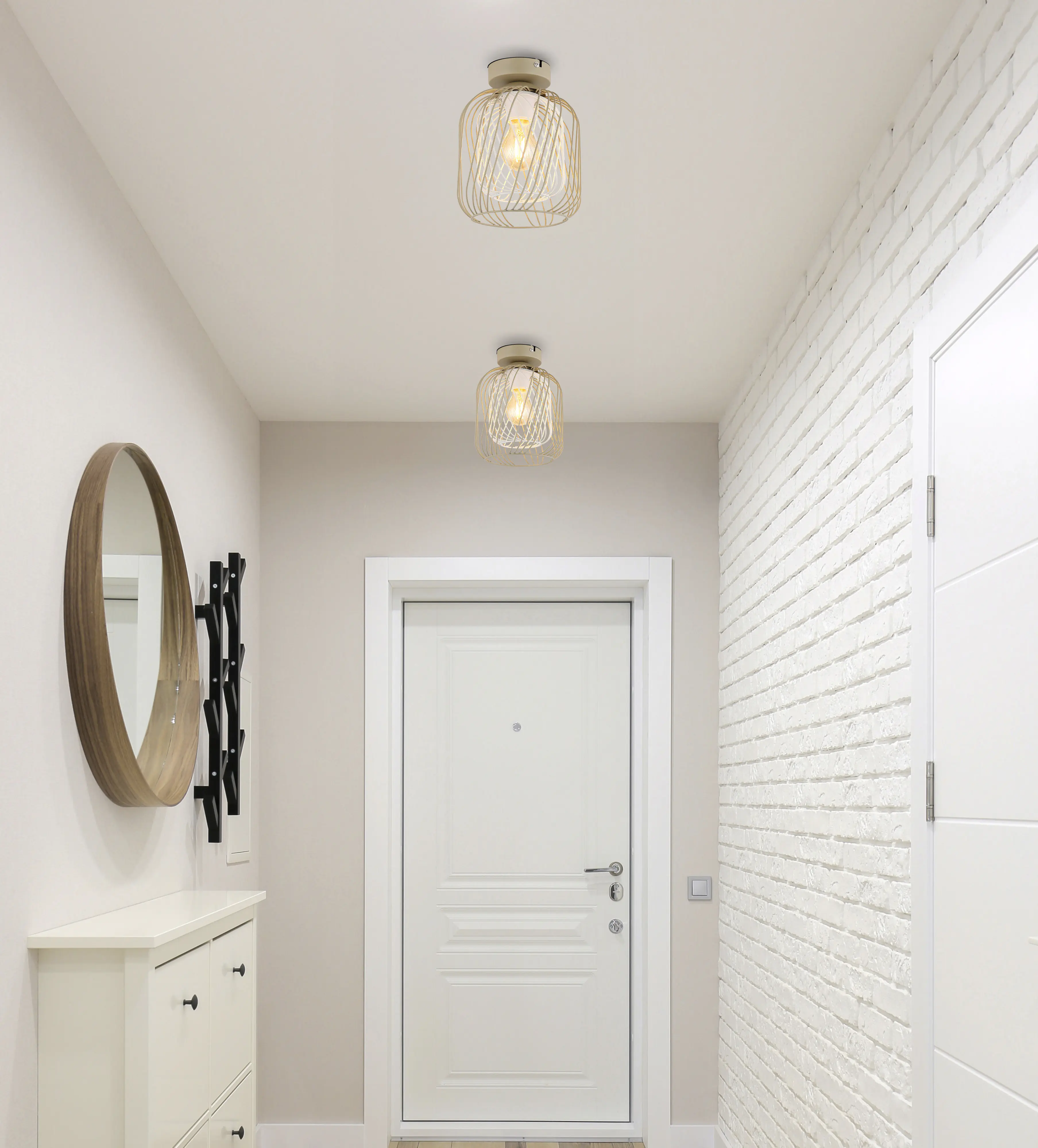 Globo Deckenleuchte Dichti 18 x 24,5 cm Ø x H sandfarben matt