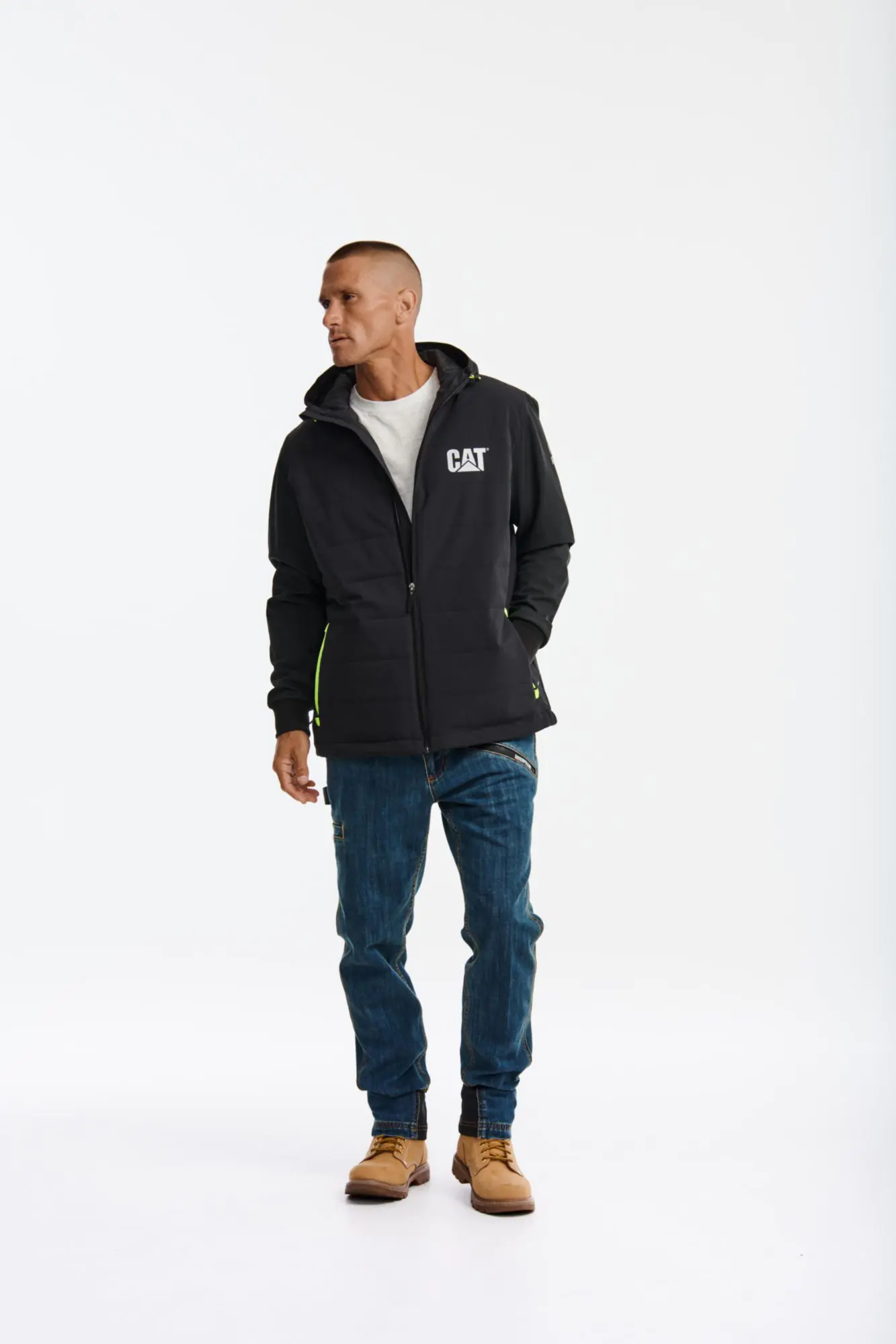 CAT Winterjacke Tech Hybrid schwarz