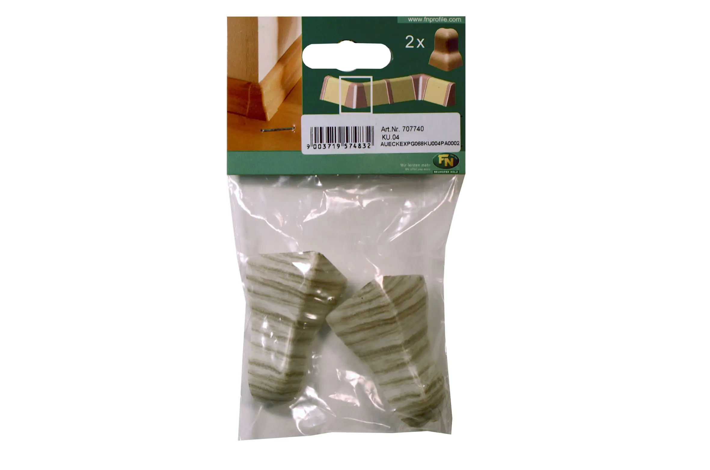 Außeneck für Kunststoffleiste KU.04 perlgrau