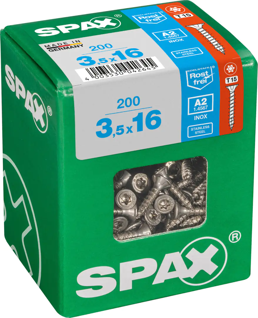 Spax Universalschrauben 3.5 x 16 mm TX 15 - 200 Stk.