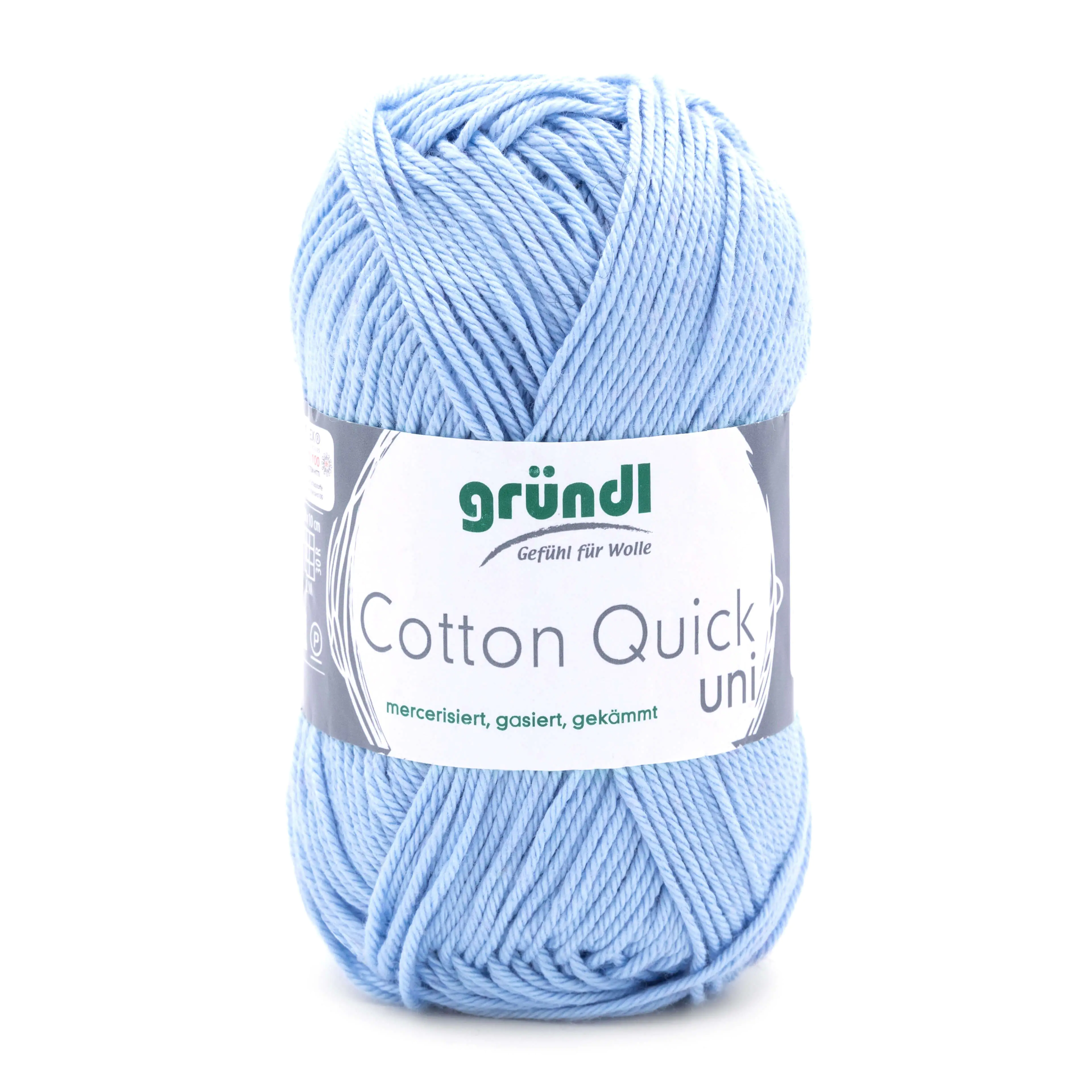 Gründl Wolle Cotton Quick 50 g uni himmelblau