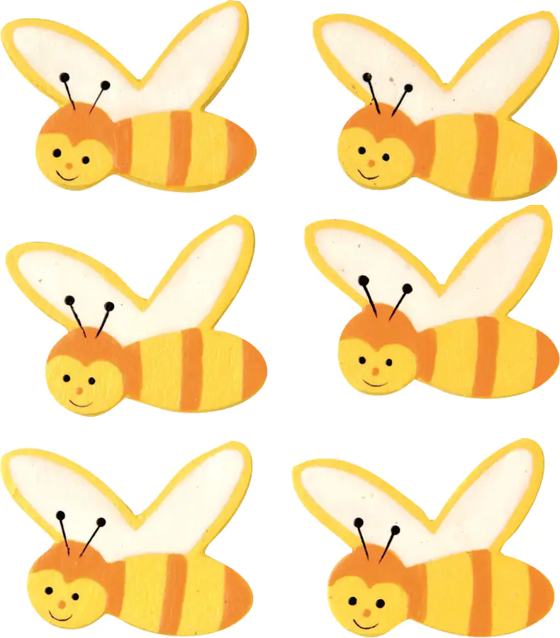 Glorex Streuteile Bienen 6 Stück, gelb Glorex Streuteile Bienen 6 Stück, gelb