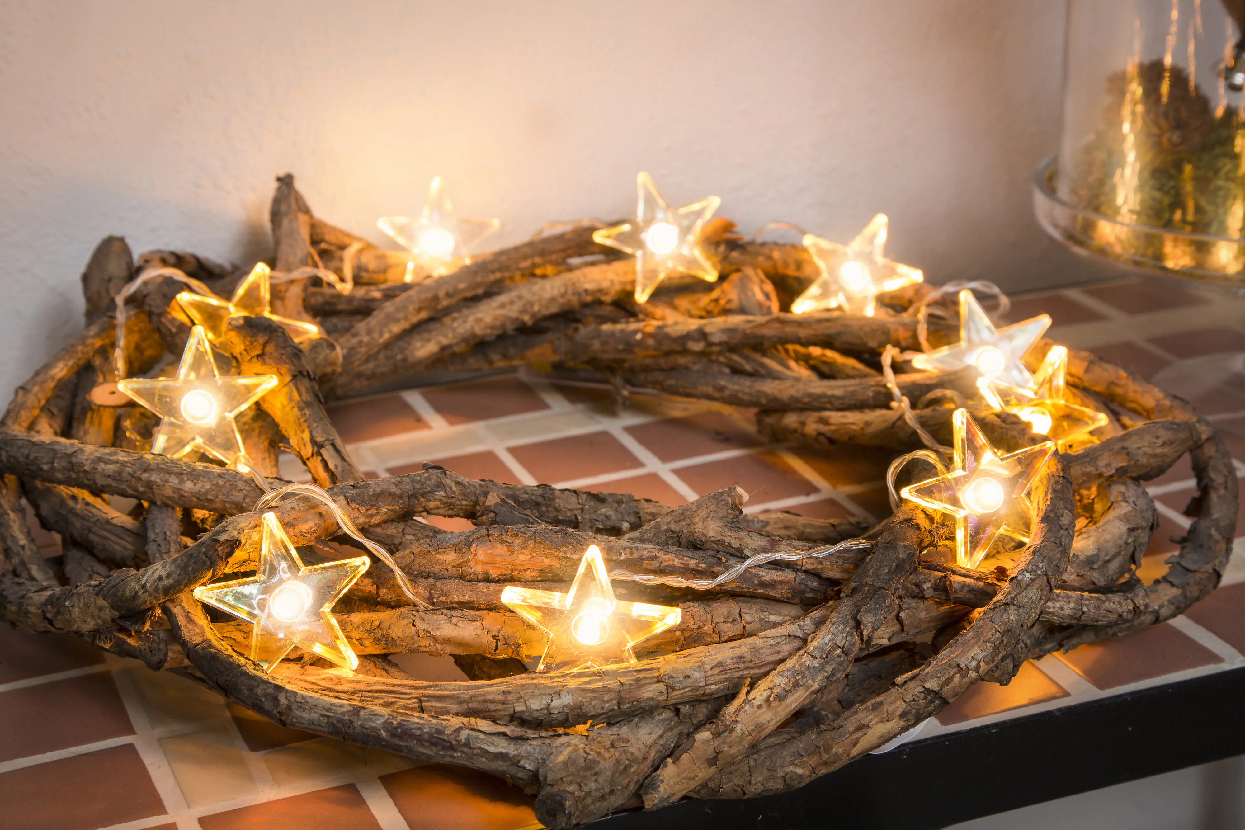 Konstsmide LED Lichterkette klare Sterne 2 m warmweiß