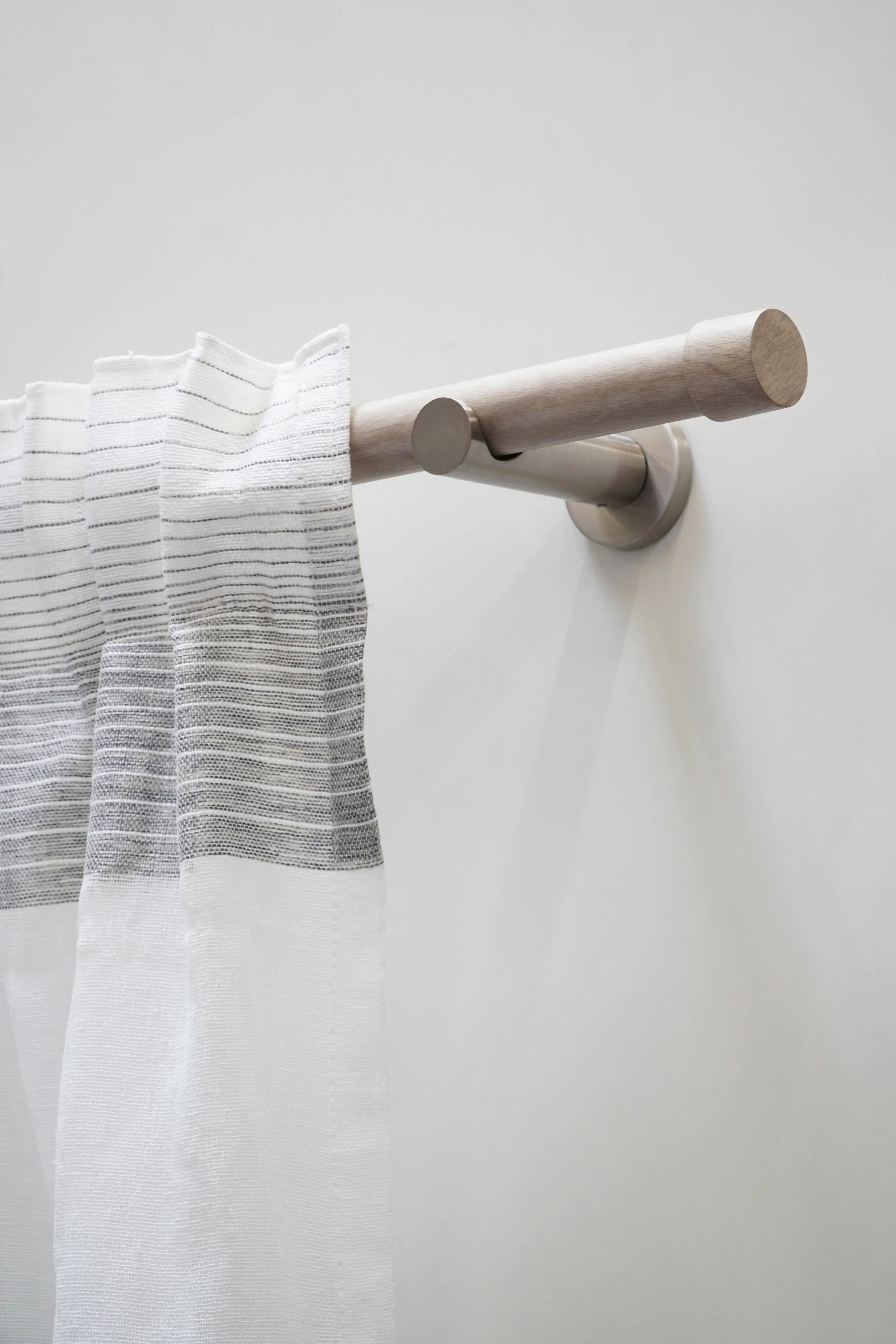 Gardinia Wandträger für Gardinenstange mit Innenlauf Windsor edelstahl-optik Ø 25 mm