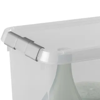 Sunware Comfort line Aufbewahrungsbox 3er-Set für 9L transparent metallfarbig Sunware Comfort line Aufbewahrungsbox 3er-Set für 9L transparent metallfarbig