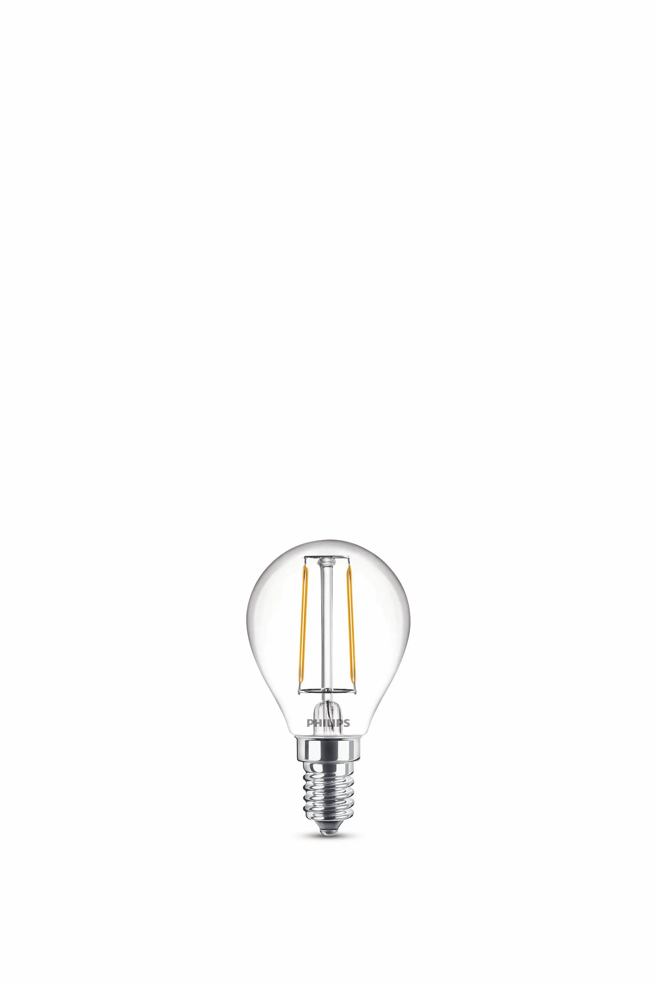 Philips LED-Leuchtmittel Filament Tropfenform P45 E14 2W warmweiß