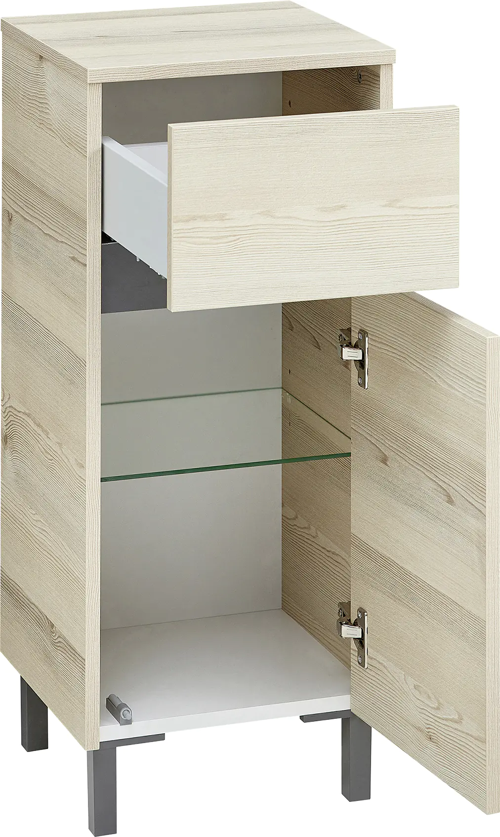 Pelipal Unterschrank Quickset 393 Polar Pinie/Akzent Quarzgrau 35 cm