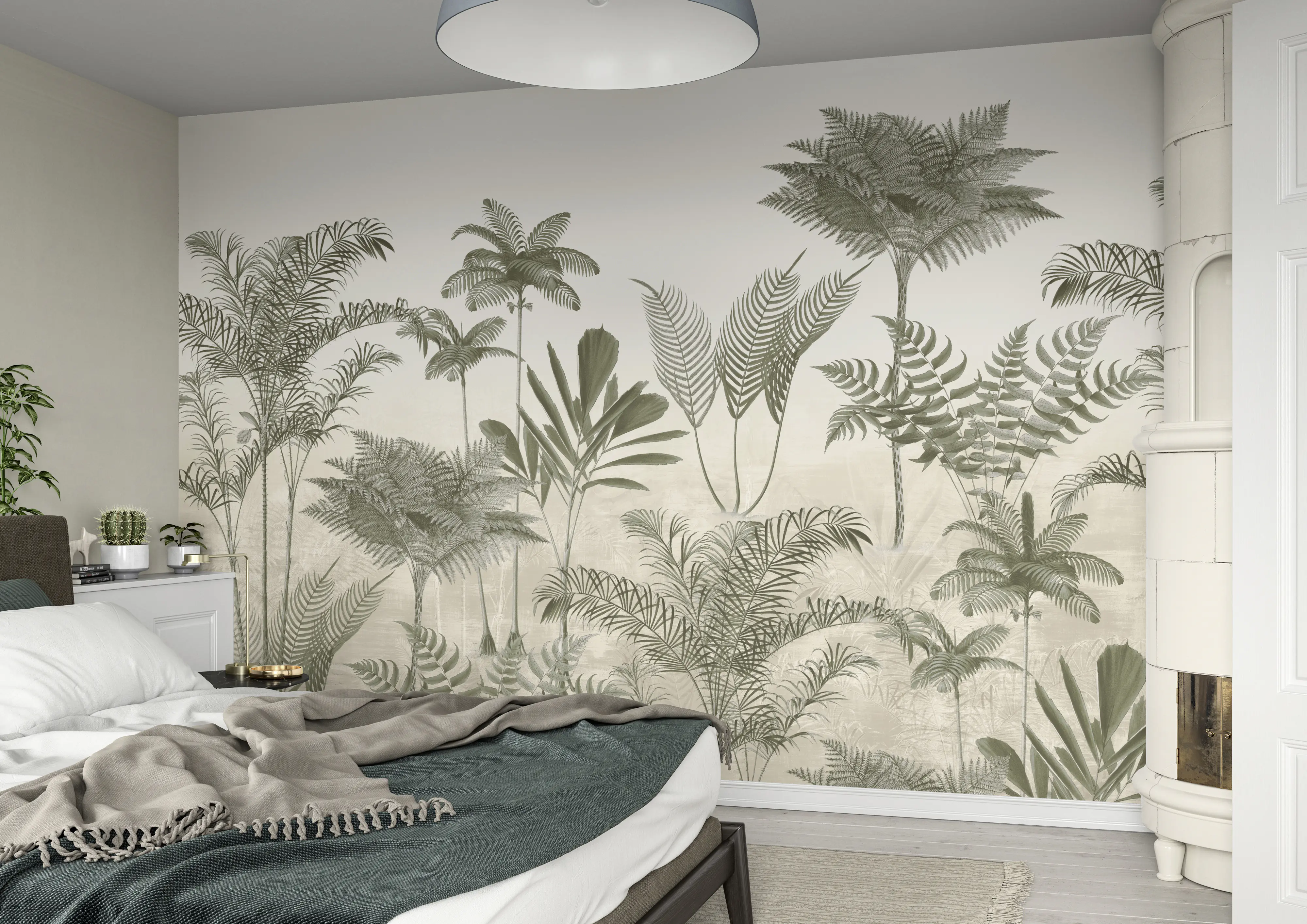 Rasch Vlies Fototapete 556278 Grün-Kaki Muster & Motive 3 m x 4,24 m