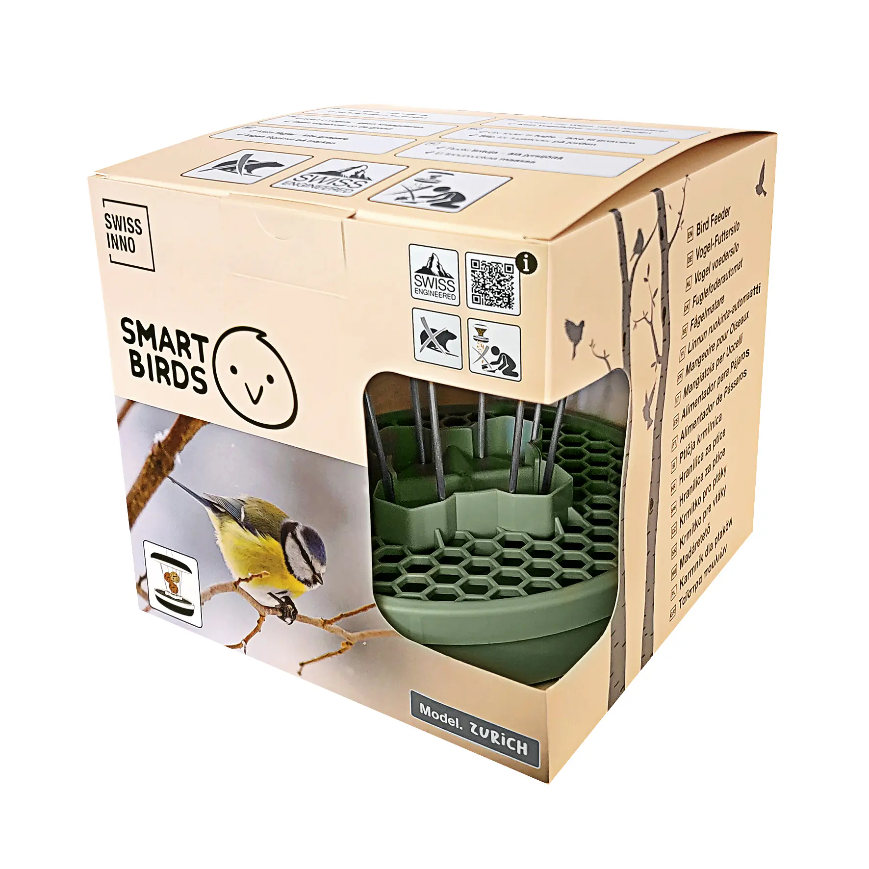 Swissinno Vogelfutterhaus Zurich lorbeergrün Swissinno Vogelfutterhaus Zurich lorbeergrün