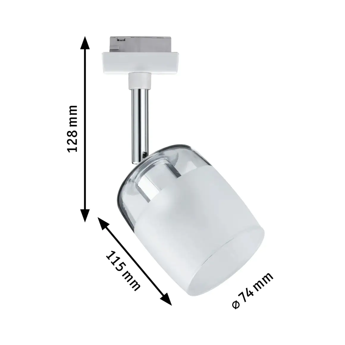 Paulmann URail Einzelspot Blossom G9 weiß klar satin 7,4 cm max. 10 W Paulmann URail Einzelspot Blossom G9 weiß klar satin 7,4 cm max. 10 W
