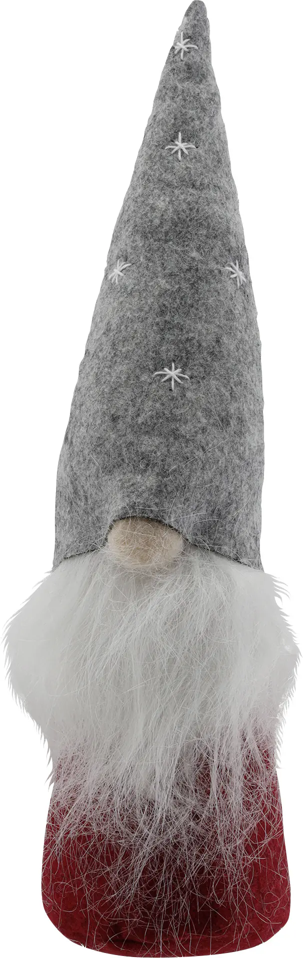 Dekofigur Wichtel Filz Stoff 30 cm rot weiß grau