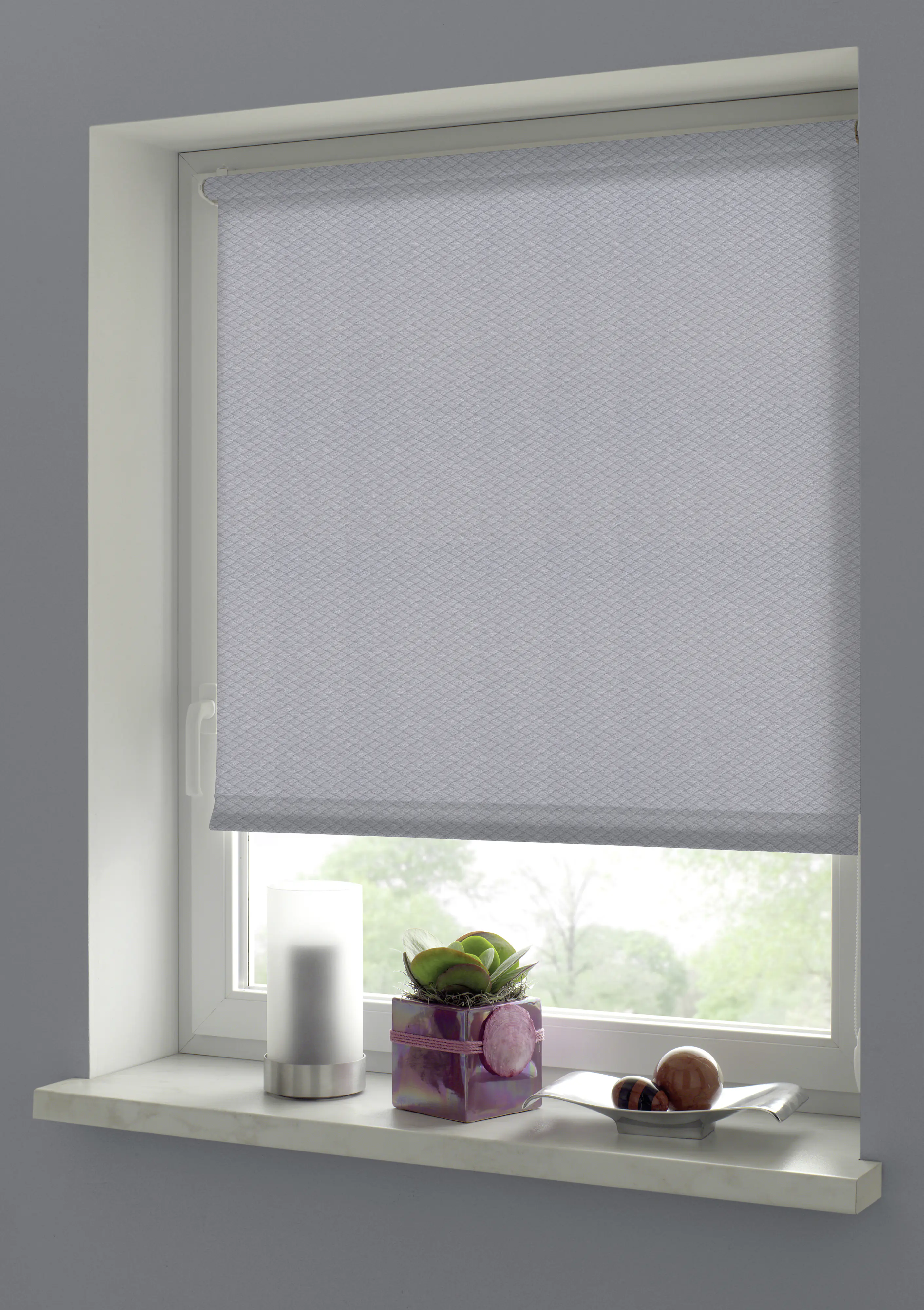 Gardinia EasyFix Rollo hellgrau 100 x 160 cm Shaun