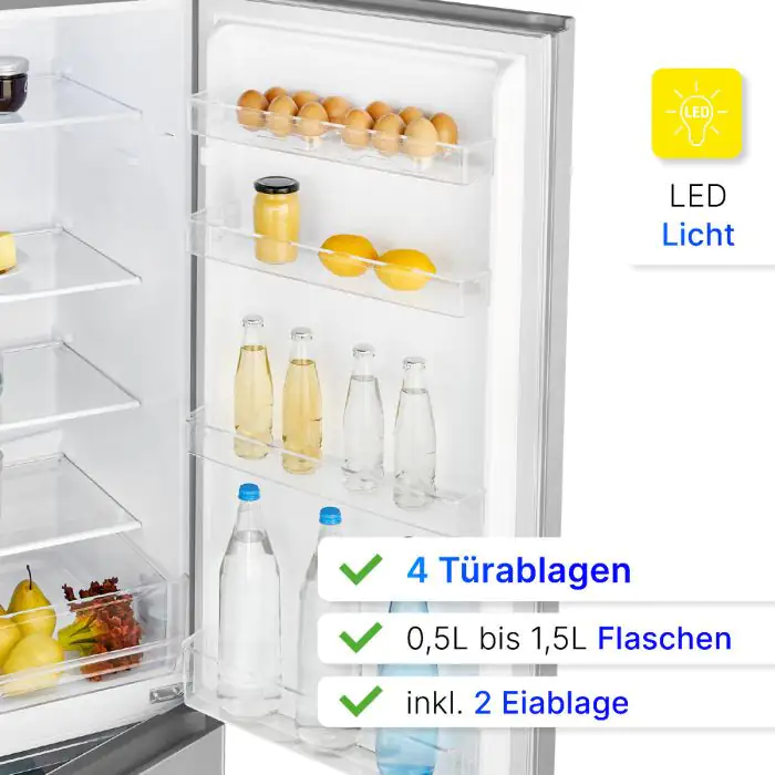 Bomann Kühl-Gefrierkombi KG 184.1 inox-look 