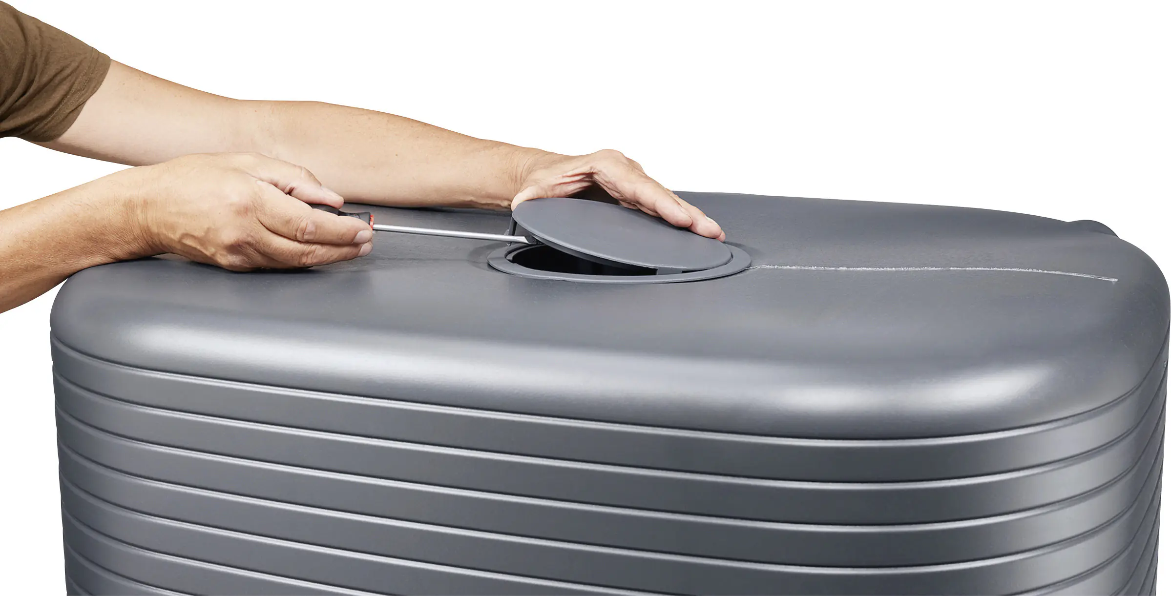 4rain Regentonne Wandtank Quadro 500 L graphitgrau