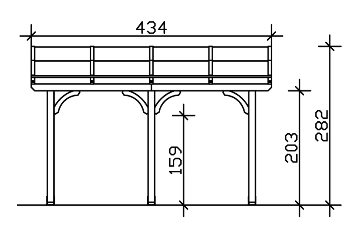 SKAN HOLZ Terrassenüberdachung Venezia 434 x 239 cm Leimholz