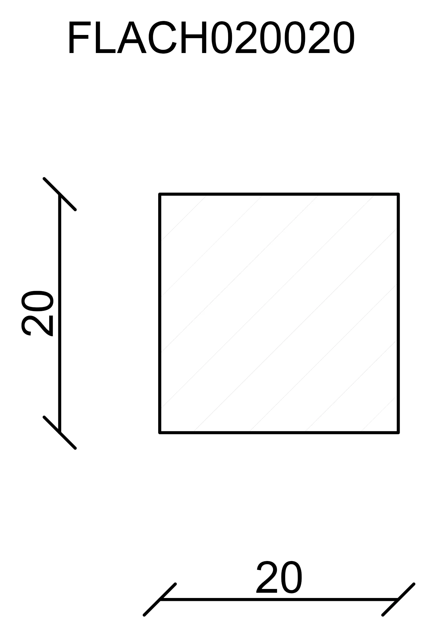 FN Neuhofer Flachleiste 240 cm 20 x 20 mm Fichte/Kiefer