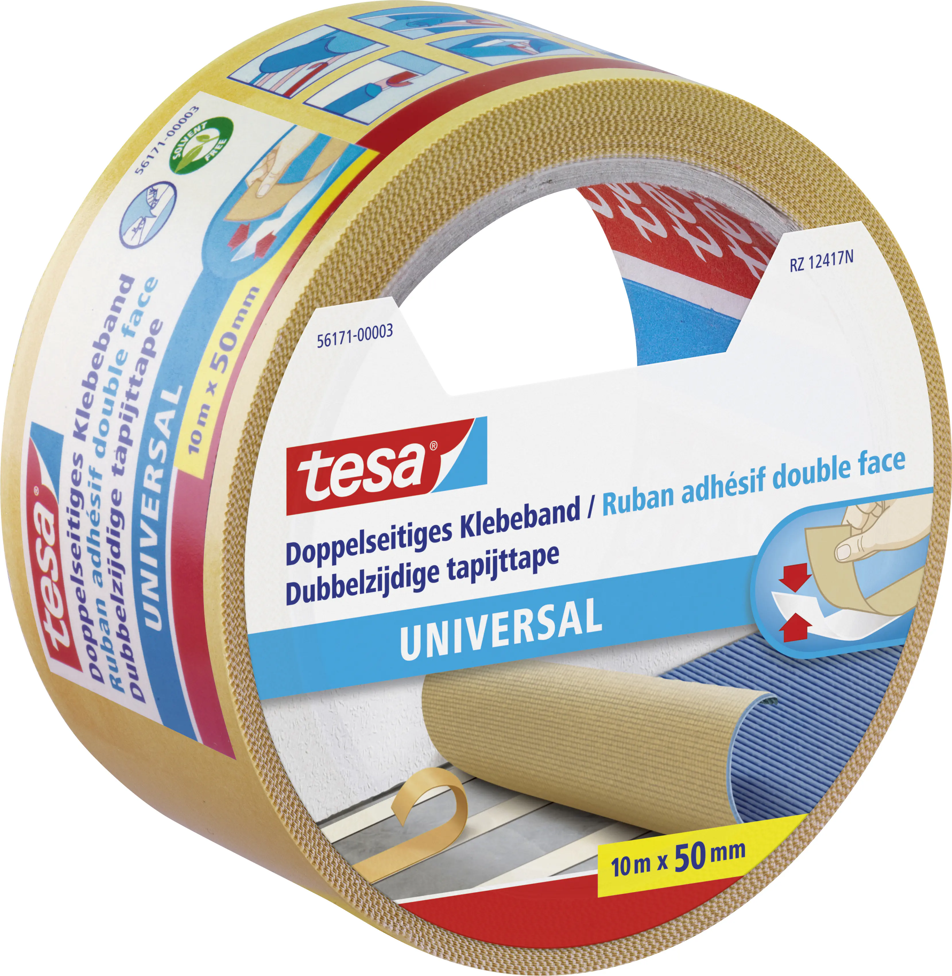 tesa doppelseitiges Klebeband Universal 10 m x 50 mm
