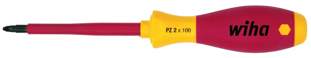 Wiha Schraubendreher Electric Pozidriv VDE 1 x 80 mm Chrom-Vanadium-Stahl