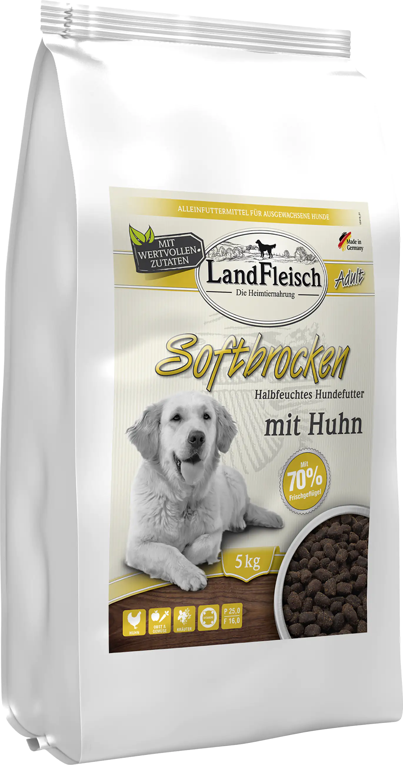 Landfleisch Softbrocken Huhn 5 kg Landfleisch Softbrocken Huhn 5 kg