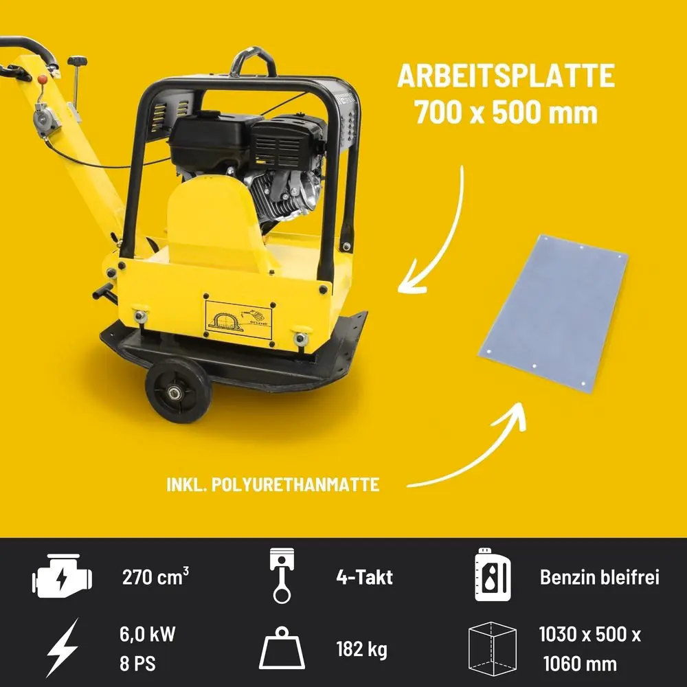 Güde Rüttelplatte GRP 160 4-Takt 6,5 kW 9,0 PS Benzin