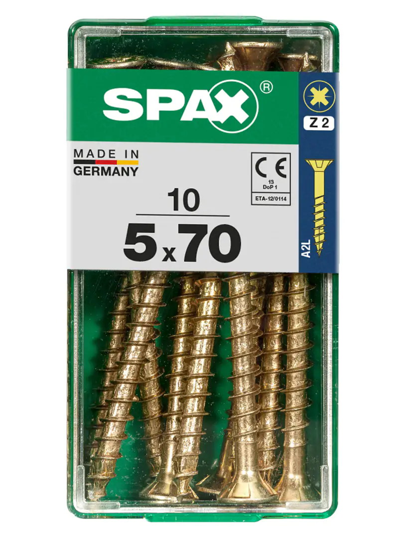 Spax Universalschrauben 5.0 x 70 mm PZ 2 - 10 Stk.