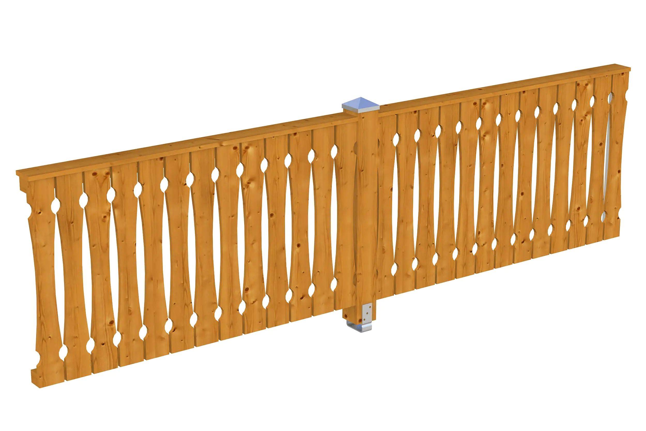 SKAN HOLZ Brüstung Balkonschalung 355 x 96 cm Fichte