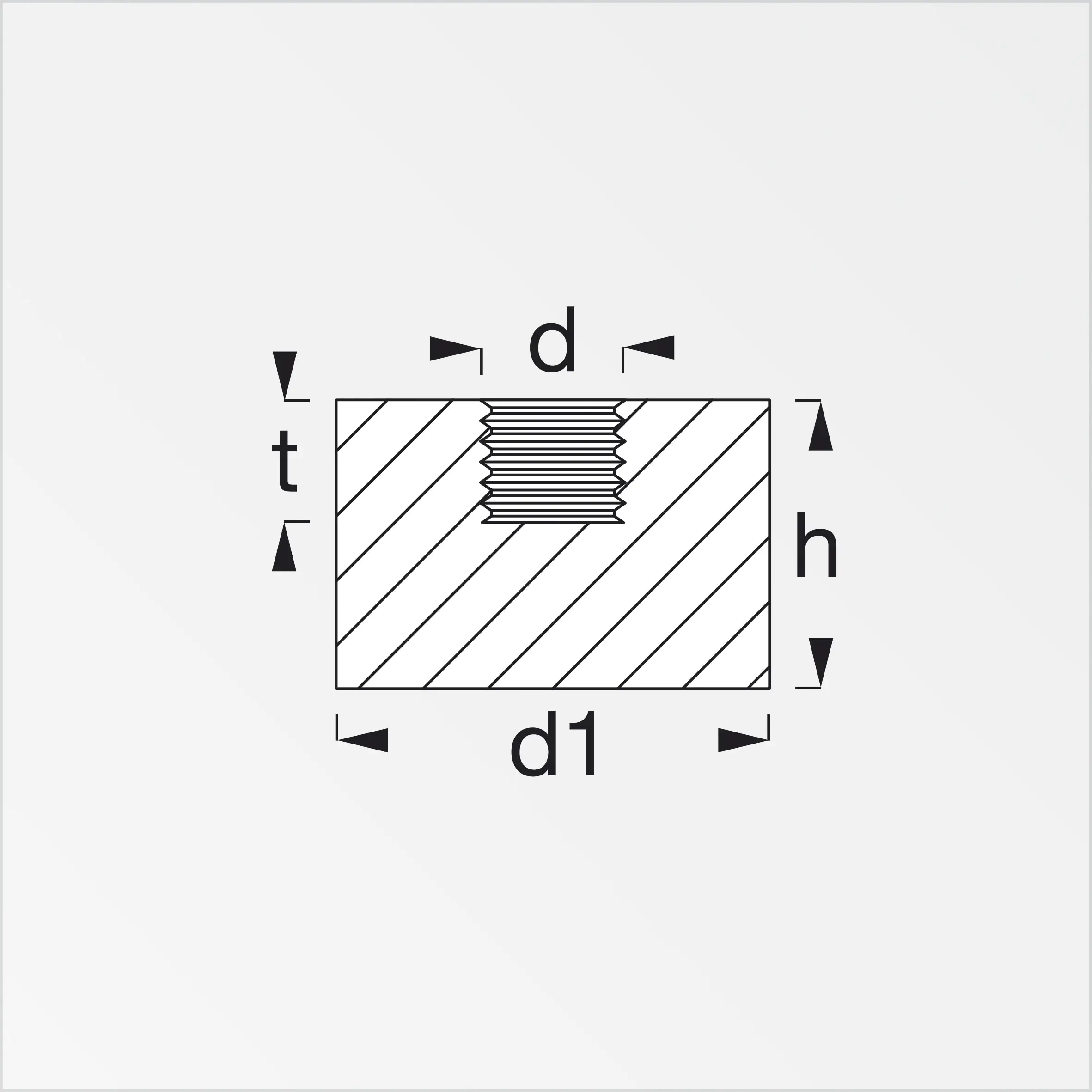 alfer Gummipuffer mit Gewinde M8 PVC (Kunststoff) glatt schwarz