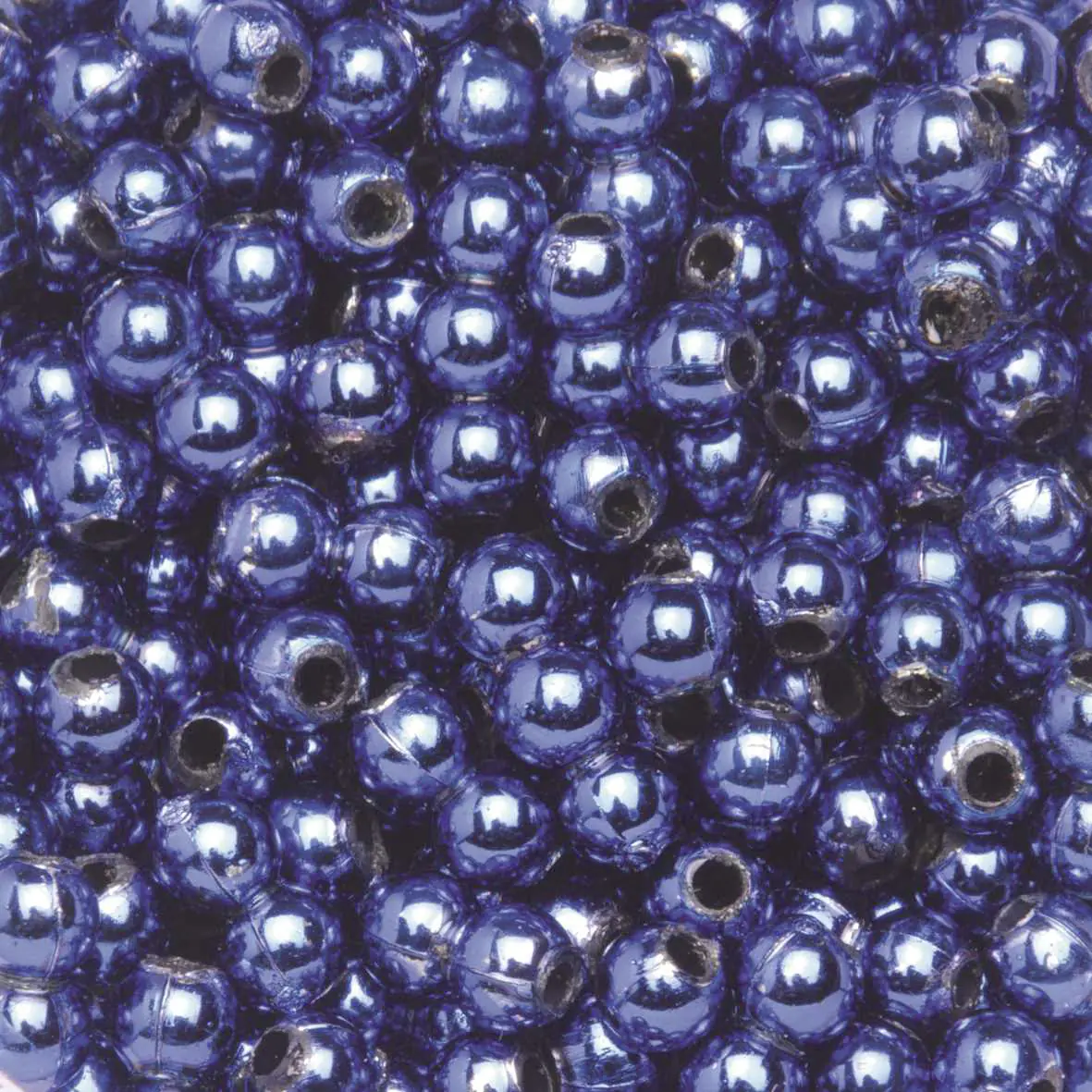 Glorex Deko Perlen 6 mm 75 g, royalblau