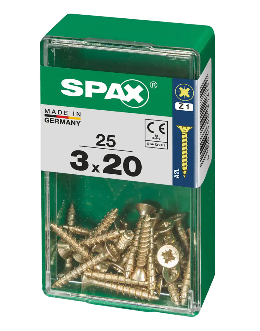 Spax Universalschrauben 3.0 x 20 mm PZ 1 - 25 Stk.