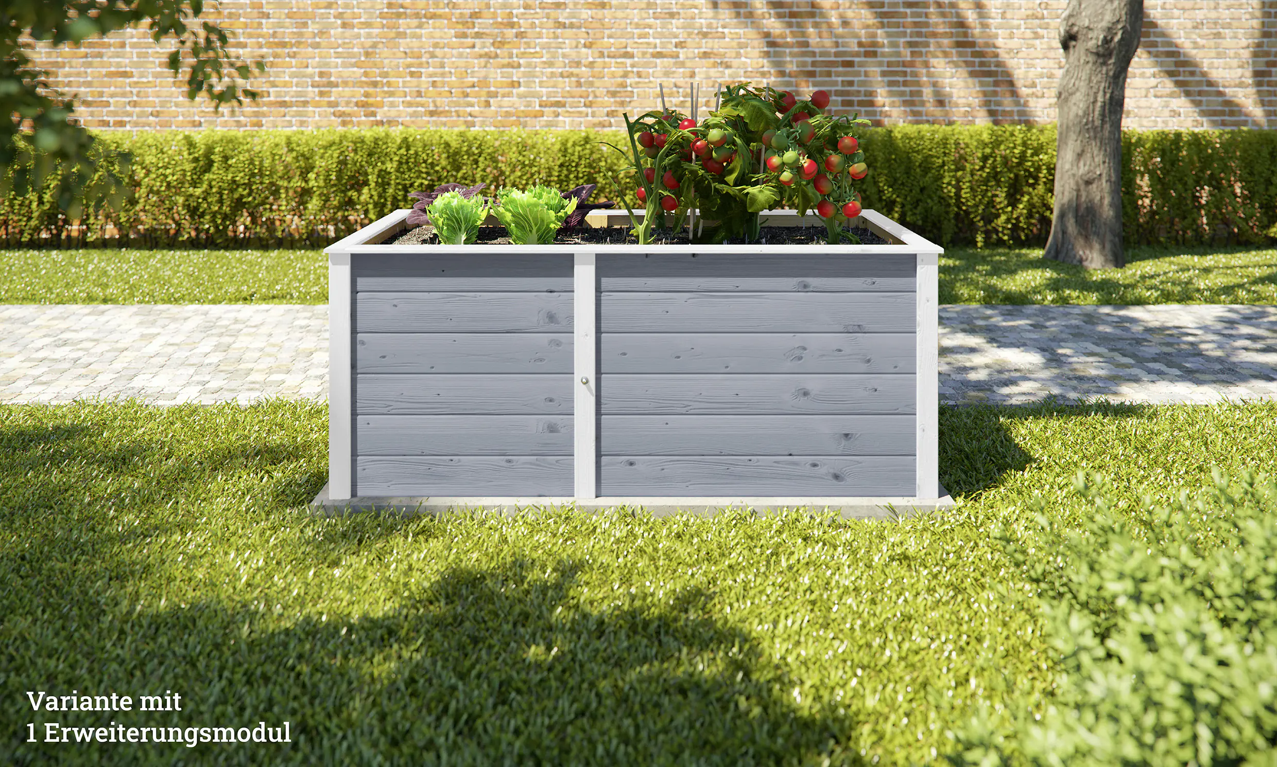 Weka Ergänzungssatz Hochbeet Modular , 21 mm, grau, 67 cm