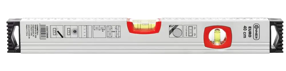 Wasserwaage 40 cm Aluminium Gefälleanzahl 2% Wasserwaage 40 cm Aluminium Gefälleanzahl 2%