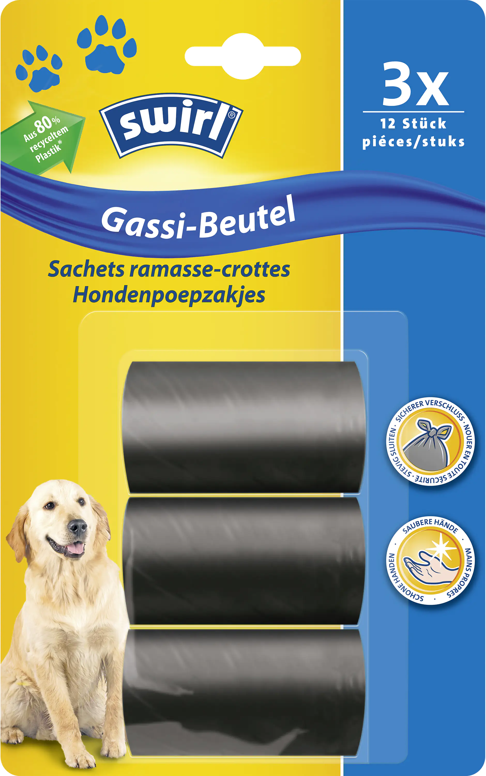 Swirl Gassi-Beutel 3 x 12 Stück