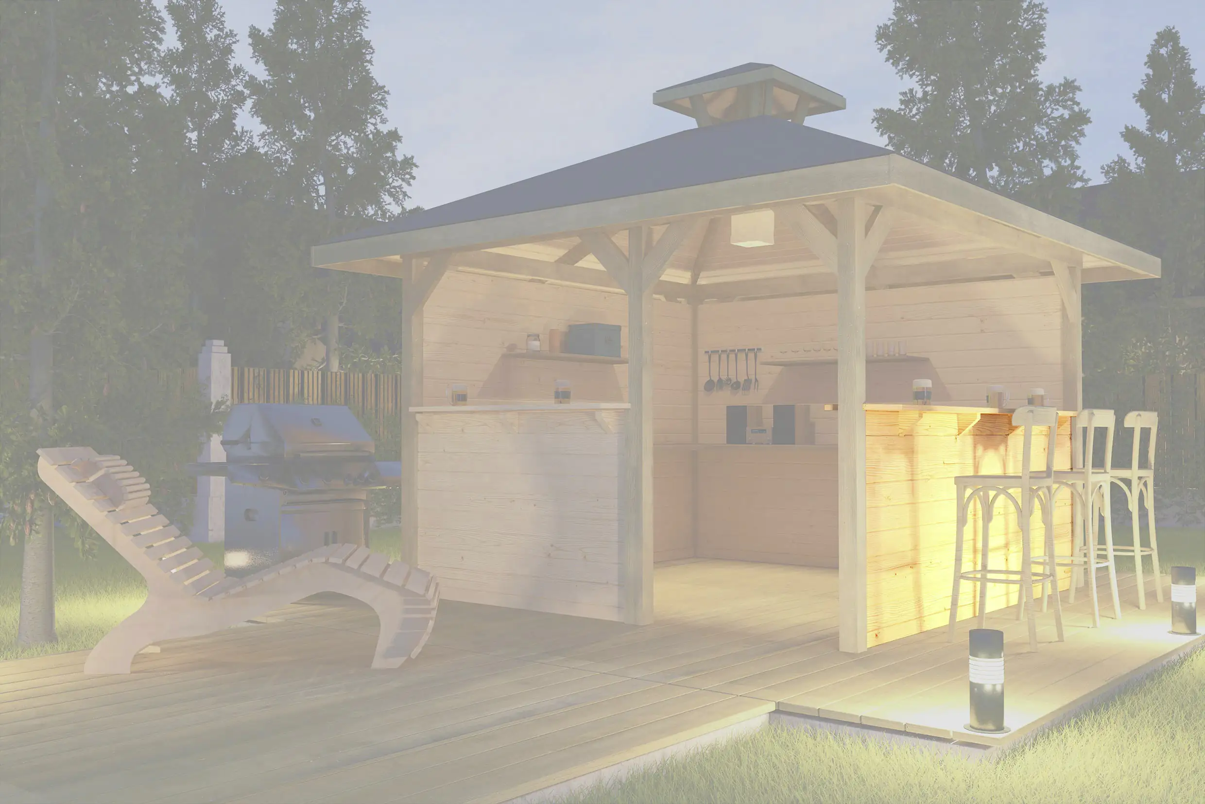 Weka Bausatz Tresenwand Yoko mit Tresenbrett