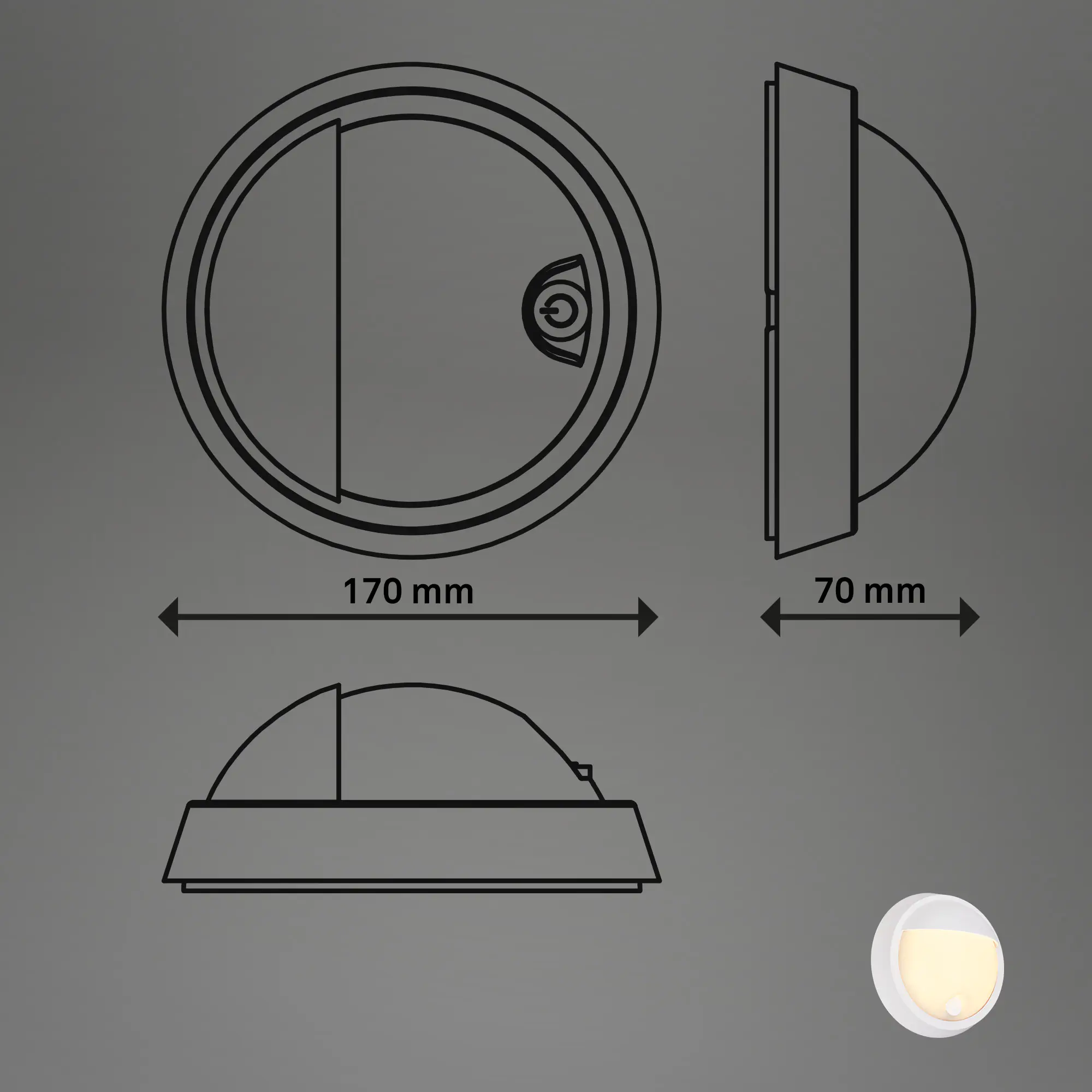 Briloner LED Außenwandleuchte Puni Akku 4W weiß Touch-Dimmer warmweiß Briloner LED Außenwandleuchte Puni Akku 4W weiß Touch-Dimmer warmweiß