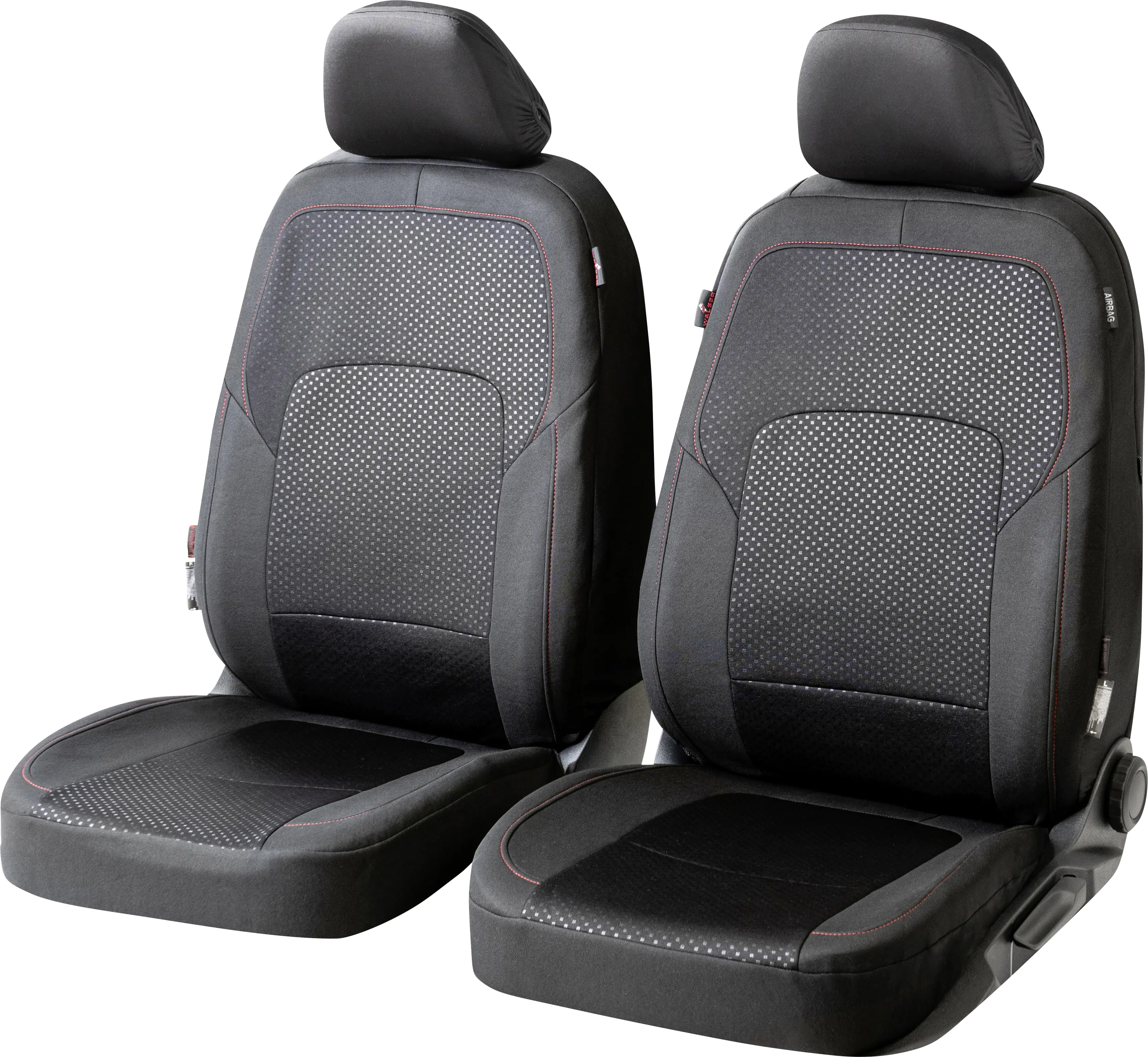 Walser Autositzbezug Dacia Logan Vordersitze Collection Premium schwarz-rot