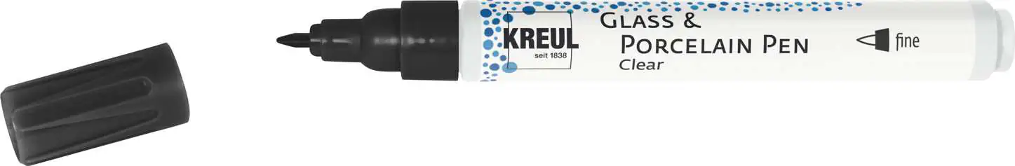 Kreul Glass & Porcelain Pen Clear fine schwarz 1 - 2 mm Kreul Glass & Porcelain Pen Clear fine schwarz 1 - 2 mm