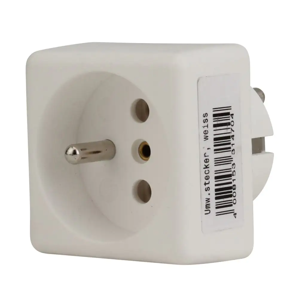 Übergangsstecker D/F weiß