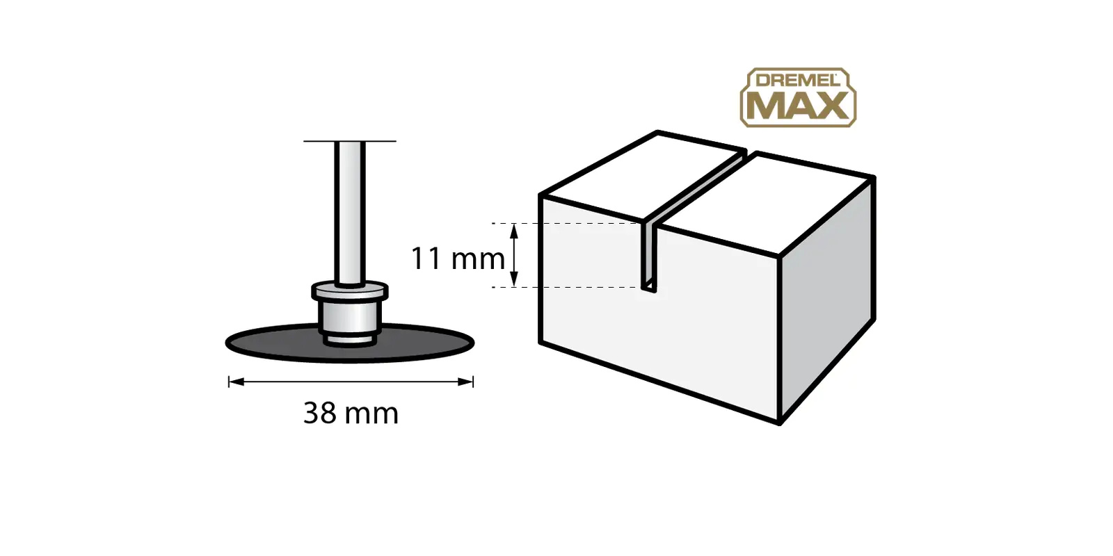 Dremel Max Trennscheibe Diamant Ø 38 mm SC545DM Dremel Max Trennscheibe Diamant Ø 38 mm SC545DM