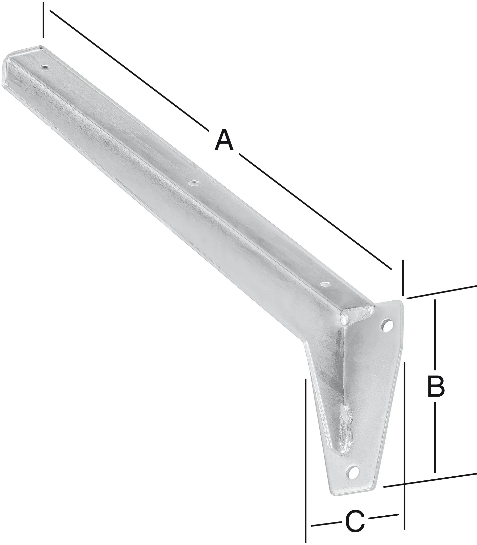 Vormann L-Profil-Konsole 240 x 80 x 46 mm Stahl verzinkt