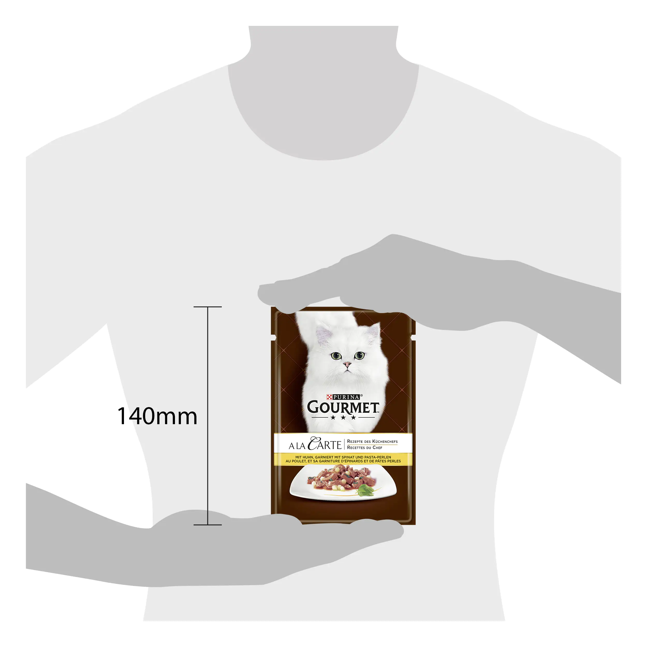 Gourmet A la Carte mit Huhn garniert mit Pasta-Perlen 85 g