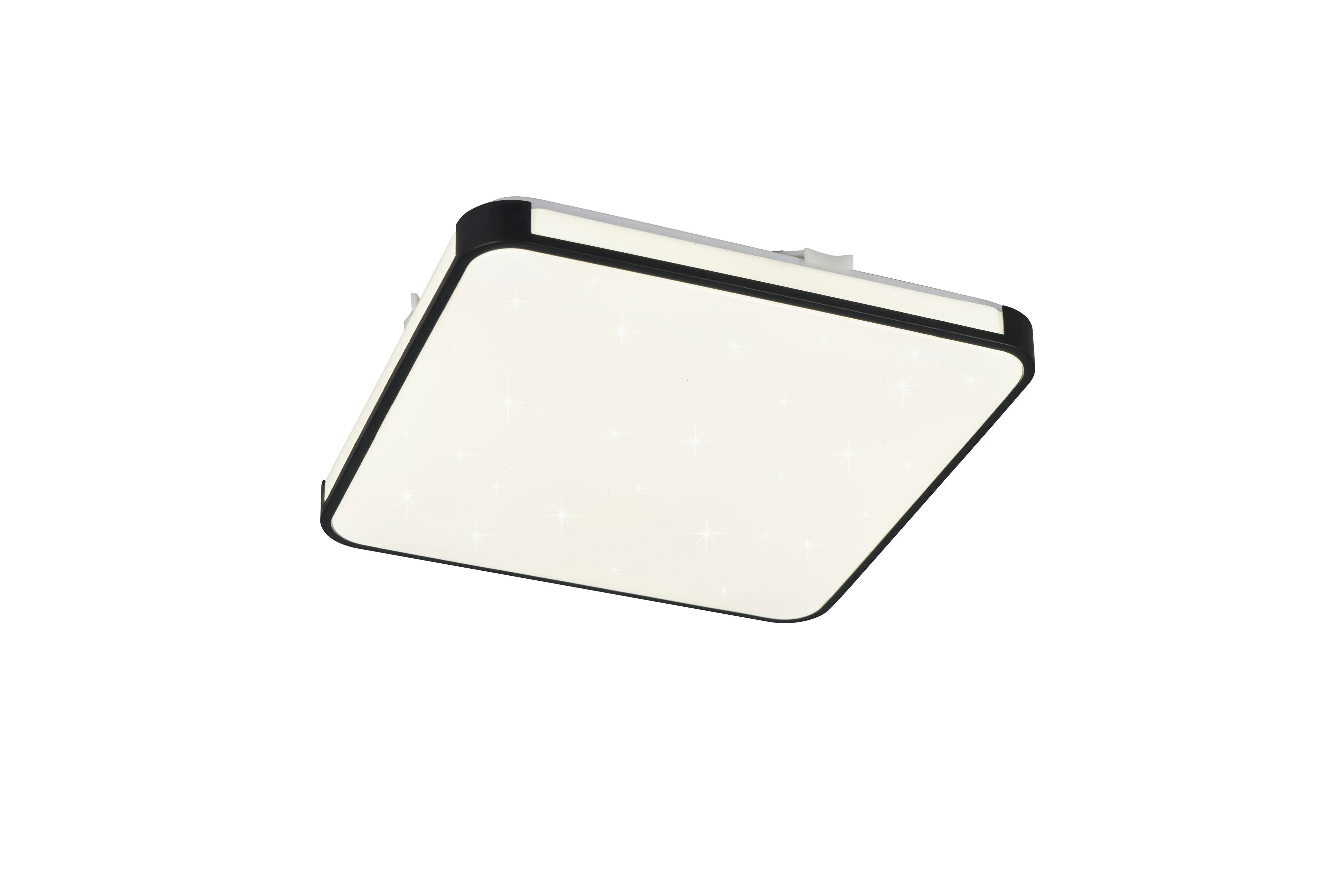 Reality LED-Deckenleuchte Relus 27x27 cm schwarz matt Starlight Effekt neutralweiß